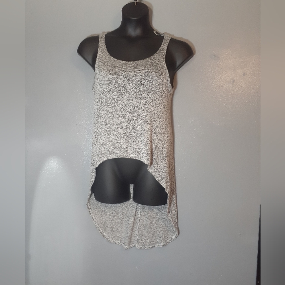 Krush Black and White High-Low Tank Top